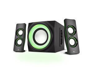 Bluetooth Speakers with LED Lights The Perfect Gaming Movie Party Multimedia 21 Subwoofer Speaker System CASP34BT Bluetooth Speakers with LED Lights The Perfect Gaming Movie Party Multimedia 21 Subwoofer Speaker System CASP34BT