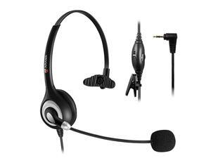 Headset 25mm Enhanced Noise Canceling Mic Mute Switch TeleHeadset for Panasonic ATT Vtech Uniden Cisco Grandstream Cordless s Headset 25mm Enhanced Noise Canceling Mic Mute Switch TeleHeadset for Panasonic ATT Vtech Uniden Cisco Grandstream Cordless s