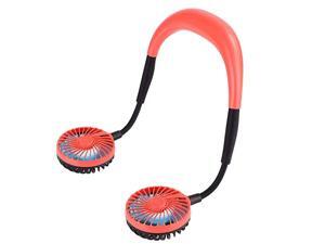 Personal Neck FanHand Free Mini USB Neckband Sports Fan with Rechargeable Battery2 modes LED Light3 Speeds and 360 Degree Adjustment Tube for Sports Office Outdoor Travel Orange Personal Neck FanHand Free Mini USB Neckband Sports Fan with Rechargeable Battery2 modes LED Light3 Speeds and 360 Degree Adjustment Tube for Sports Office Outdoor Travel Orange
