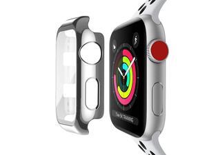 Compatible with Apple Watch 42mm Case with Builtin Tempered Glass Screen Protector Full Coverage Hard iWatch Case for Series 321 Silver 42mm Series 321 Compatible with Apple Watch 42mm Case with Builtin Tempered Glass Screen Protector Full Coverage Hard iWatch Case for Series 321 Silver 42mm Series 321