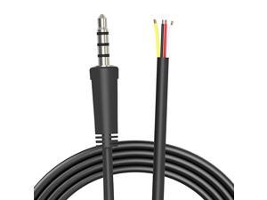 35mm Open Ends  3Feet 2Pack 18 35mm TRRS 4 Pole Male Plug to Bare Wire Audio Cable for Headset Headphone Earphone Microphone Cable Repair