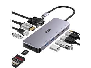 USB C Hub 11 in 1 USB Type C Hub with Ethernet Port 4K USB C to HDMI VGA USB 30 Ports 100W USB C Power Delivery Charging SDTF Card Reader for MacBook Pro Air Laptops Logitech Webcam USB C Hub 11 in 1 USB Type C Hub with Ethernet Port 4K USB C to HDMI VGA USB 30 Ports 100W USB C Power Delivery Charging SDTF Card Reader for MacBook Pro Air Laptops Logitech Webcam