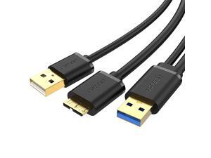 Micro USB 30 Y Cable Super Speed USB 30 A Male to Micro B Male Y Splitter Adapter Cable Charging and Data Sync Cord for Micro USB 30 Android Smartphones and Tablets 3 feet Black Micro USB 30 Y Cable Super Speed USB 30 A Male to Micro B Male Y Splitter Adapter Cable Charging and Data Sync Cord for Micro USB 30 Android Smartphones and Tablets 3 feet Black