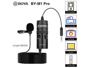 byM1 Pro Omnidirectional Lavalier Microphone Clipon Lapel Mic for Smartphones DSLRs Camcorders Audio Recorders PC Recording byM1 Pro Omnidirectional Lavalier Microphone Clipon Lapel Mic for Smartphones DSLRs Camcorders Audio Recorders PC Recording