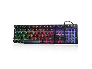 RK100+ Multiple Color Rainbow LED Backlit Large Size USB Wired Mechanical Feeling Multimedia PC Gaming KeyboardOffice Keyboard for Working or Primer GamingOffice Device RTMWK100+ RK100+ Multiple Color Rainbow LED Backlit Large Size USB Wired Mechanical Feeling Multimedia PC Gaming KeyboardOffice Keyboard for Working or Primer GamingOffice Device RTMWK100+
