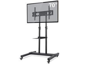 Mobile TV Stand Rolling TV Cart Floor Stand with Mount on Lockable Wheels Height Adjustable Shelf for 3270 inch Flat Screen or Curved TVs Monitors Display Trolley Stand Loading 110lbs Mobile TV Stand Rolling TV Cart Floor Stand with Mount on Lockable Wheels Height Adjustable Shelf for 3270 inch Flat Screen or Curved TVs Monitors Display Trolley Stand Loading 110lbs