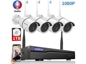 8CH ExpandableSecurity Camera System Wireless Outdoor 8 Channel 1080P NVR With 1TB Hard Drive 4Pcs 1080P CCTV Cameras For Home Surveillance Video security SystemOutdoor Wireless IP Cameras 8CH ExpandableSecurity Camera System Wireless Outdoor 8 Channel 1080P NVR With 1TB Hard Drive 4Pcs 1080P CCTV Cameras For Home Surveillance Video security SystemOutdoor Wireless IP Cameras