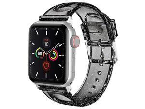 Compatible with Apple Watch Band 42mm 44mm Women Glitter Soft Silicone Sports iWatch Band Strap for Apple Watch Series 654321SE 42mm 44mm BlackSilver Band + Silver Connector Compatible with Apple Watch Band 42mm 44mm Women Glitter Soft Silicone Sports iWatch Band Strap for Apple Watch Series 654321SE 42mm 44mm BlackSilver Band + Silver Connector