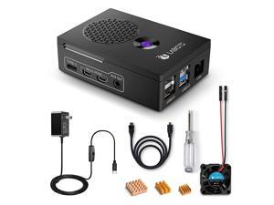 Raspberry Pi 4 Case with Heatsink Fan 3 Heatsinks 51V 3A USBC Power Supply Works with Pi 4 Model B and Camera Module Raspberry Pi 4 Case with Heatsink Fan 3 Heatsinks 51V 3A USBC Power Supply Works with Pi 4 Model B and Camera Module