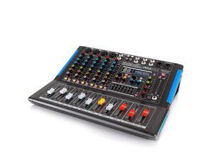 Bluetooth Studio Audio Mixer - DJ Sound Controller Interface with USB Drive for PC Recording Input, XLR Microphone Jack, 48V Power, Input/Output for Professional and Beginners - PMXU67BT Bluetooth Studio Audio Mixer - DJ Sound Controller Interface with USB Drive for PC Recording Input, XLR Microphone Jack, 48V Power, Input/Output for Professional and Beginners - PMXU67BT