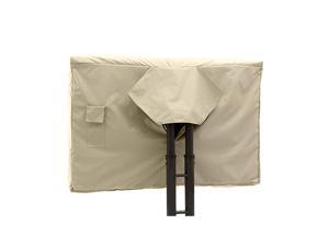 Outdoor TV Cover Fits 46 to 49 Inch TVs Elite 300 Denier StockDyed Polyester Full Coverage Front Interior Fleece Lining 3 YR Warranty Water Resistant Khaki