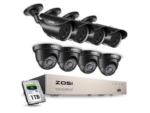 1080P Security Camera System H.265+ 1080P 8CH HD-TVI Video DVR Recorder with 8PCS 2.0MP Bullet and Dome Weatherproof CCTV Cameras, Motion Alert, Smartphone, PC Remote Access, 1TB Hard Drive 1080P Security Camera System H.265+ 1080P 8CH HD-TVI Video DVR Recorder with 8PCS 2.0MP Bullet and Dome Weatherproof CCTV Cameras, Motion Alert, Smartphone, PC Remote Access, 1TB Hard Drive