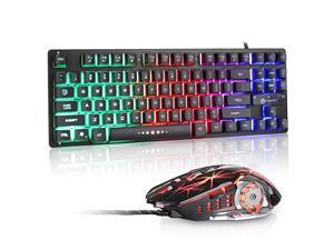 2in1 Rainbow LED Mechanical Gaming Keyboard and Mouse Combo Set MultiColored Backlight for PS4 Xbox OneWindows PC Gamer Desktop Computer 2in1 Rainbow LED Mechanical Gaming Keyboard and Mouse Combo Set MultiColored Backlight for PS4 Xbox OneWindows PC Gamer Desktop Computer