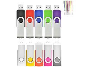 10 Pack 8GB Flash Drive USB 20 Memory Stick Bulk Thumb Drives Swivel Pen Drive with Keychain Lanyards Jump Drive USB Stick for Data StorageMulticolor8G 10 Pack 8GB Flash Drive USB 20 Memory Stick Bulk Thumb Drives Swivel Pen Drive with Keychain Lanyards Jump Drive USB Stick for Data StorageMulticolor8G