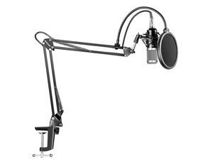 NW800 Silver Professional Studio Broadcasting Recording Condenser Microphone NW35 Adjustable Recording Microphone Suspension Scissor Arm Stand with Shock Mount and Mounting Clamp Kit NW800 Silver Professional Studio Broadcasting Recording Condenser Microphone NW35 Adjustable Recording Microphone Suspension Scissor Arm Stand with Shock Mount and Mounting Clamp Kit