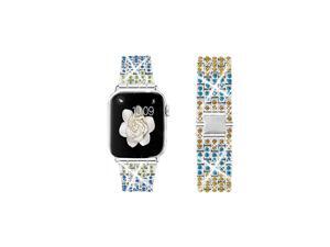 Bing Band Compatible with Apple Watch Band 38mm 40mm 42mm 44mmJewelry Replacement Metal Wristband Strap for iWatch Band Series 54321Colorful A Bing Band Compatible with Apple Watch Band 38mm 40mm 42mm 44mmJewelry Replacement Metal Wristband Strap for iWatch Band Series 54321Colorful A