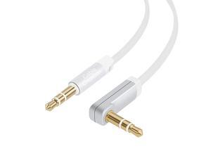 Aux Cable 6 FT Flat 35mm Auxiliary Audio Stereo Cord 90 Degree Right Angle Compatible with CarHome Stereos Headphones iPod iPhone iPad Smartphone MP3 PlayerSilver and White Aux Cable 6 FT Flat 35mm Auxiliary Audio Stereo Cord 90 Degree Right Angle Compatible with CarHome Stereos Headphones iPod iPhone iPad Smartphone MP3 PlayerSilver and White