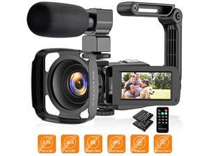 Camera Camcorder 27K Vlogging Camera for YouTube Ultra HD 24FPS 36 MP IR Night Vision 16X Digital Zoom 30 Touch Screen Camera with Microphone Handheld Stabilizer Lens Hood Camera Camcorder 27K Vlogging Camera for YouTube Ultra HD 24FPS 36 MP IR Night Vision 16X Digital Zoom 30 Touch Screen Camera with Microphone Handheld Stabilizer Lens Hood