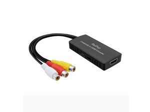to HDMI Converter Composite to HDMI Adapter Support 1080P 720P Compatible with N64 PS one PS2 PS3 STB Xbox VHS VCR BlueRay DVD Players TV and ProjectorRCA to HDMI Cable