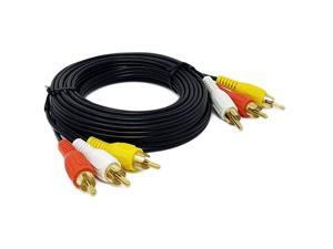 RCA MMx3 AudioVideo Cable Gold Plated Audio Video RCA Cable 3RCA 12 Feet RCA MMx3 AudioVideo Cable Gold Plated Audio Video RCA Cable 3RCA 12 Feet
