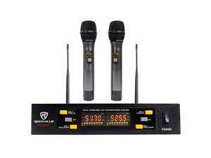 Dual UHF 15 Channel Metal Handheld Wireless Microphone System RWM65U