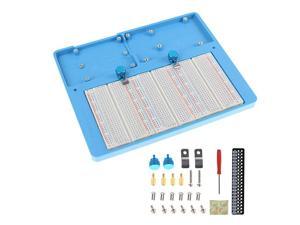 7 in 1 Blue RAB Holder and 3PCS 400 Points Solderless Breadboard | Base Plate with Rubber Feet for Raspberry Pi 4 Model B|3B+B|2B+B|Zero |Zero W and Arduino Mega 2560 | Uno R3