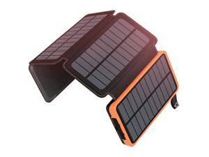 Solar Charger 25000mAh Portable Solar Power Bank with Dual 21A Outputs Outdoor External Battery Pack Compatible Most Smart Phones Tablets and More