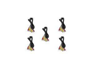 Pack 3 RCA Audio/Video Male to Male Cable 6 Feet Black, CNE46899
