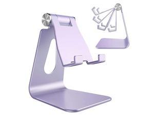 Adjustable Cell Phone Stand  Phone Stand Cradle Dock Holder Aluminum Desktop Stand Compatible with iPhone Xs Max Xr 8 7 6 6s Plus 5s Charging Accessories DeskAll Smart PhonePurple