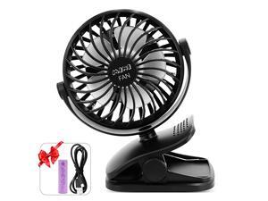 Clip on Fan USB Or 2600mAh Rechargeable Battery Operated Fan Small Desk Fan with 4 Speeds 360 Degree Rotation Portable Stroller Fan for Baby S Black Clip on Fan USB Or 2600mAh Rechargeable Battery Operated Fan Small Desk Fan with 4 Speeds 360 Degree Rotation Portable Stroller Fan for Baby S Black
