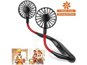 Free Personal Fan Portable FanPersonal Wearable Necklance Mini Fan USB RechargeableDual Wind Head360 Degree Free Rotation Perfect for SportsMusic Festival Traveling Black Free Personal Fan Portable FanPersonal Wearable Necklance Mini Fan USB RechargeableDual Wind Head360 Degree Free Rotation Perfect for SportsMusic Festival Traveling Black