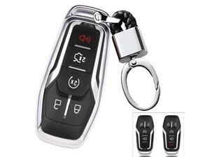 TM 4 5 Buttons TPU Smart keyless Entry Remote Key Fob case Cover Keychain for Ford Mustang F150 F450 Explorer Taurus Fusion EdgeLincoln MKZ MKC MKX Silver TM 4 5 Buttons TPU Smart keyless Entry Remote Key Fob case Cover Keychain for Ford Mustang F150 F450 Explorer Taurus Fusion EdgeLincoln MKZ MKC MKX Silver