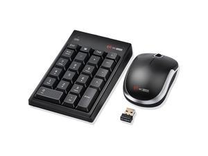 Wireless Numeric Keypad Mouse Combo Use One Receiver Wireless Number Pad Keyboard and Mouse for Laptop Desktop MAC