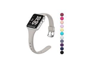 Compatible with Apple Watch Band 42mm 44mm iWatch Series 5 4 3 2 1 for Women Men Pebble Gray ML