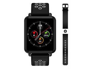 Smart Watch Full Touchscreen Smartwatch for Women Men IP68 Waterproof Fitness Tracker Compatible with iPhone Andriod Bluetooth Pedometer Heart Rate and Blood Pressure Monitor