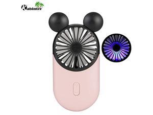 Cute Personal Mini Fan Handheld Portable USB Rechargeable Fan with Beautiful LED Light 3 Adjustable Speeds Portable Holder for Indoor Or Outdoor Activities Cute Mouse Pink Cute Personal Mini Fan Handheld Portable USB Rechargeable Fan with Beautiful LED Light 3 Adjustable Speeds Portable Holder for Indoor Or Outdoor Activities Cute Mouse Pink