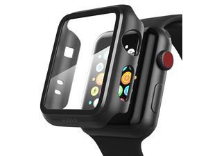 Compatible Apple Watch Series 3 Series 2 Case with Screen Protector 38mm Accessories Slim Guard Thin Bumper Full Coverage Matte Hard Cover Defense Edge for Women Men New Gen GPS iWatch Black Compatible Apple Watch Series 3 Series 2 Case with Screen Protector 38mm Accessories Slim Guard Thin Bumper Full Coverage Matte Hard Cover Defense Edge for Women Men New Gen GPS iWatch Black