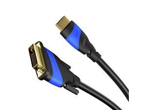 High Speed HDMI to DVI Cable Digital Video Cable High Resolution 6 feet BiDirectional DVI 24+1 to HDMI Adapter for Full HD 3D 1080p Top Series