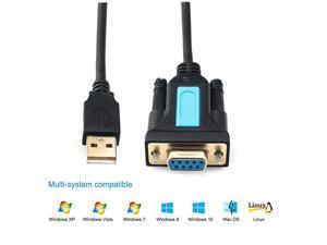 USB to RS232 Adapter with Prolific PL2303 Chipset USB20 Male to RS232 Female DB9 Serial Cable 2m 6ft for Windows XPWindows Vista7810Mac OS 106 Above Linux