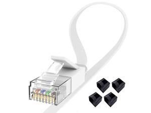 Cat6 Ethernet Cable 6FT 2Pack White Internet LAN Network Cable with Dust Cover RJ45 High Speed Flat Patch Cords for PS4 Router Modem Gaming Xbox One Cat6 Ethernet Cable 6FT 2Pack White Internet LAN Network Cable with Dust Cover RJ45 High Speed Flat Patch Cords for PS4 Router Modem Gaming Xbox One