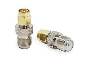 SMA Male to F Female 2Pack Coax Coaxial Connector Adapter for RTLSDR Antenna Cell Phone Booster SMA Male to F Female 2Pack Coax Coaxial Connector Adapter for RTLSDR Antenna Cell Phone Booster