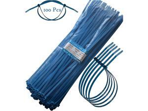 Heavy Duty Self Locking Nylon Cable Zip Ties,100 Pcs (Blue) Heavy Duty Self Locking Nylon Cable Zip Ties,100 Pcs (Blue)