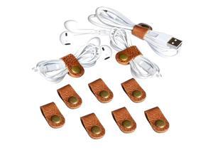 10 Pack cord organizercord keepercable organizer USB holdercable managementcable clipsearbud casewrap headphoneheadset winderPhone earphone clips tiesTiny leather gifts gadget