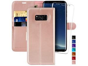 Galaxy S8 Wallet Case 58inch Included Screen Protector Flip Folio Leather Cell Phone Cover with Credit Card Holder for Samsung Galaxy S8