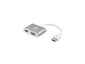 HDMI Adapter Multiport HDMI to VGA HDMI with Audio 3 in 1 Video Converter Support 4K 3840x2160 Resolution for Laptop Monitor Projector Gray HDMI Adapter Multiport HDMI to VGA HDMI with Audio 3 in 1 Video Converter Support 4K 3840x2160 Resolution for Laptop Monitor Projector Gray
