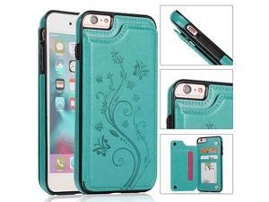 iPhone 6S Plus Wallet CaseiPhone 6 Plus Slim Fit Wallet Case for WomenMen Premium iPhone 6 Plus Leather Case Butterfly Flower Durable Cover with Card HolderKickstand 55in B+Green iPhone 6S Plus Wallet CaseiPhone 6 Plus Slim Fit Wallet Case for WomenMen Premium iPhone 6 Plus Leather Case Butterfly Flower Durable Cover with Card HolderKickstand 55in B+Green
