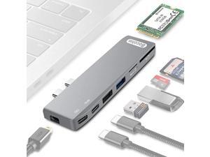 USB C Hub for MacBook Pro 201620172018 Type C Thunderbolt 3 Adapter with 100W Power Delivery 5K HD Mini DisplayPort USB30 SDMicroSD Card Reader NGFF M2 SATA III SSD 8 in 1 USB C Hub for MacBook Pro 201620172018 Type C Thunderbolt 3 Adapter with 100W Power Delivery 5K HD Mini DisplayPort USB30 SDMicroSD Card Reader NGFF M2 SATA III SSD 8 in 1