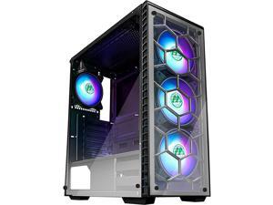 ATX Mid Tower Gaming Computer Case 4 RGB LED FansUp to 6 Fans 2 Translucent Tempered Glass Panels USB 30 PortCable ManagementAirflow Gaming Style Window Case 903N4 ATX Mid Tower Gaming Computer Case 4 RGB LED FansUp to 6 Fans 2 Translucent Tempered Glass Panels USB 30 PortCable ManagementAirflow Gaming Style Window Case 903N4