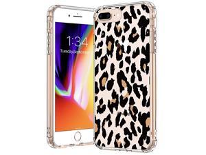 iPhone 8 Plus CaseiPhone 7 Plus Case Clear with Design for Girls Women12ft Drop TestedSlip Resistant Slim Fit Protective Phone Case for Apple iPhone 8 Plus7 Plus Leopard Patterns