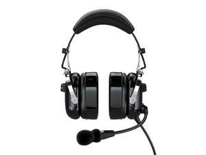 G2-PNR Premium Pilot Aviation Headset with Mp3 Input (Adapters for aviation headset connectors, standard dual GA adapter universal support)-Black